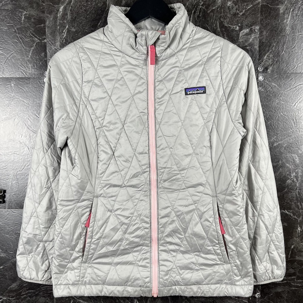 Patagonia Girl's Grey Nano Puff Jacket Large (12)